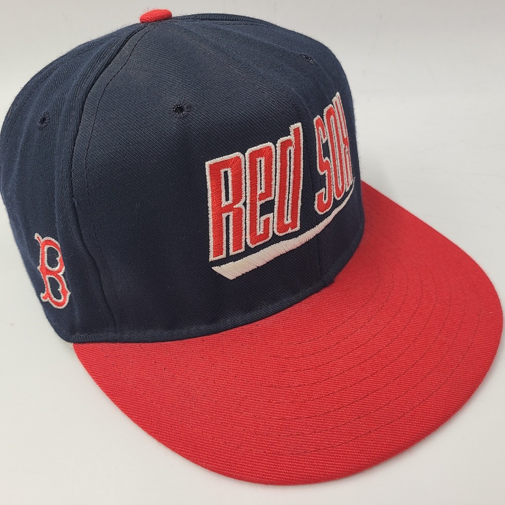 Vintage Boston Red Sox Hat Snapback Annco Blue Red MLB Baseball Made in USA Men